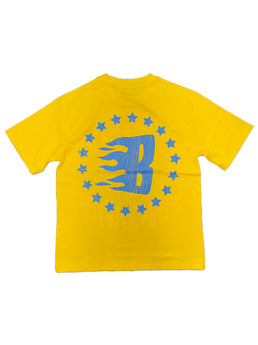 Yellow & Blue “BUBBALAND WORLDWIDE” Shirt