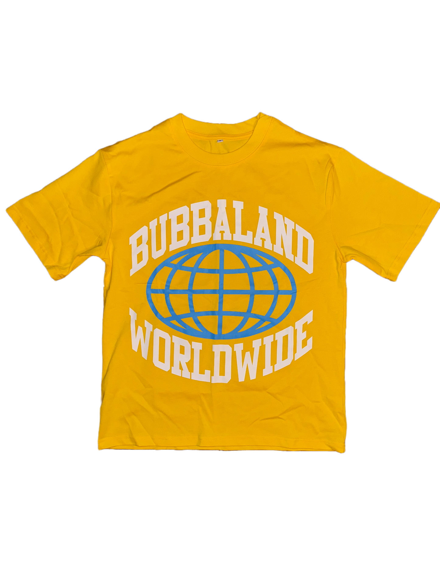 Yellow & Blue “BUBBALAND WORLDWIDE” Shirt