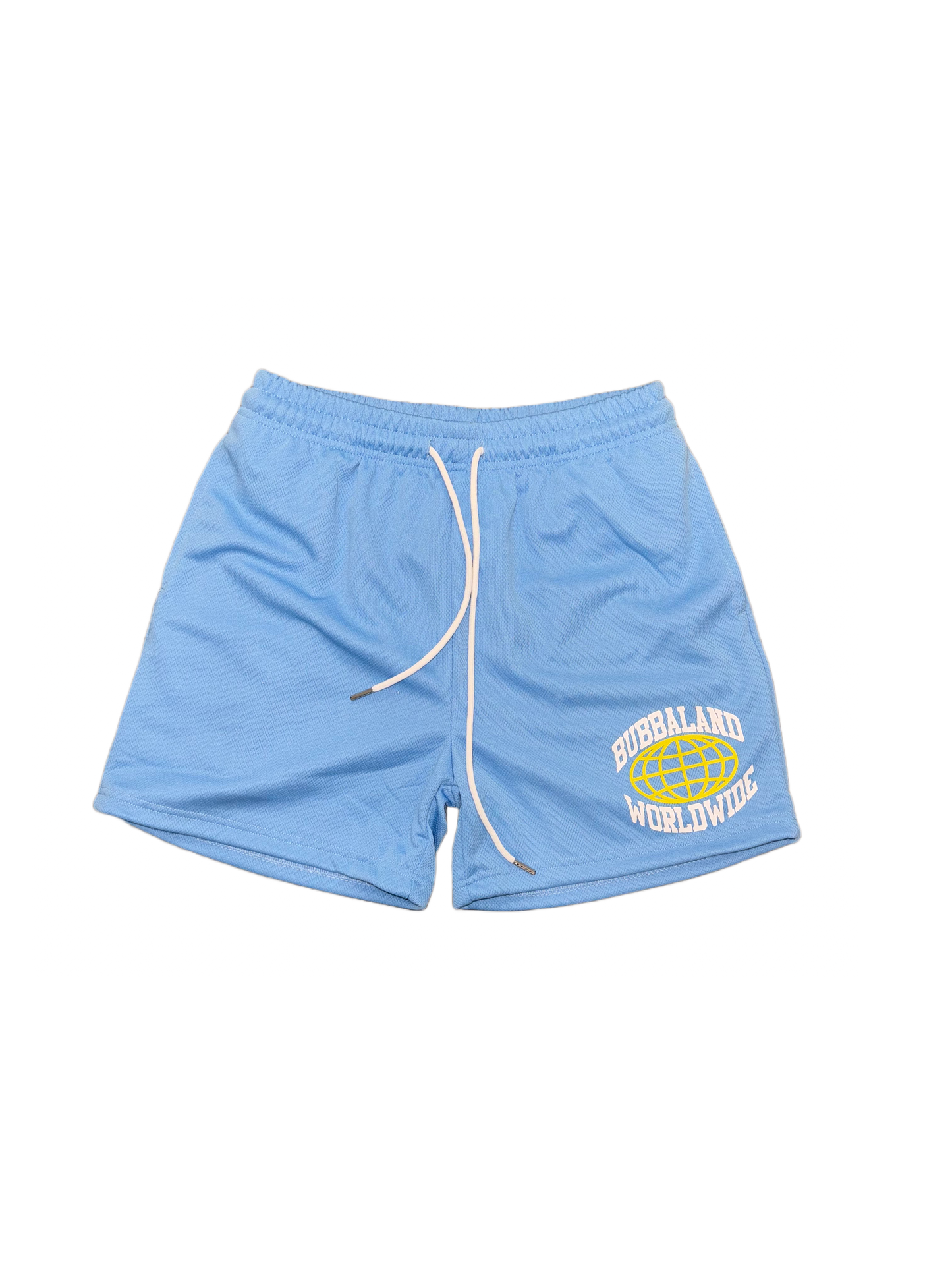 Yellow & Blue “BUBBALAND WORLDWIDE” Shorts